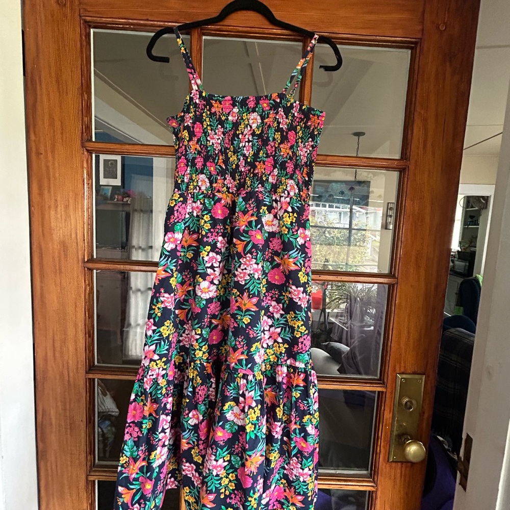 J. Crew Floral Dress - Blue and Pink